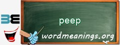 WordMeaning blackboard for peep